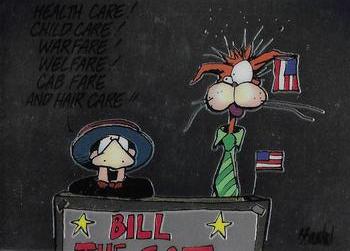 1995 Krome Bloom County / Outland #28 Opus outlines what he'll feature if Bill Front
