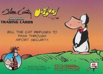 1995 Krome Bloom County / Outland #44 Bill the Cat refuses to pass through Back