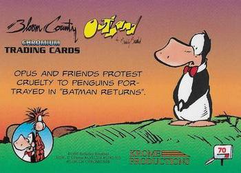 1995 Krome Bloom County / Outland #70 Opus and Friends protest cruelty to pe Back