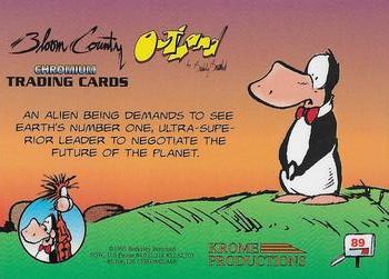 1995 Krome Bloom County / Outland #89 An alien being demands to see Earth's Back