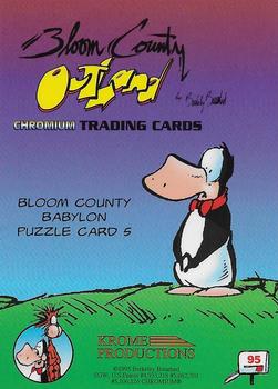 1995 Krome Bloom County / Outland #95 Bloom County Babylon Puzzle Card 5 Back