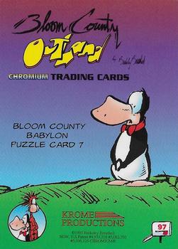 1995 Krome Bloom County / Outland #97 Bloom County Babylon Puzzle Card 7 Back