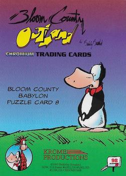 1995 Krome Bloom County / Outland #98 Bloom County Babylon Puzzle Card 8 Back