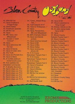 1995 Krome Bloom County / Outland #100 Checklist Back