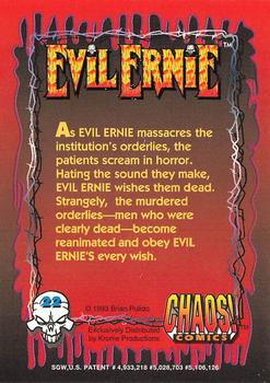 1993 Krome Evil Ernie 1 #22 As Evil Ernie massacres the institution' Back
