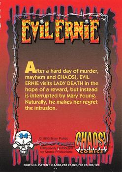 1993 Krome Evil Ernie 1 #34 After a hard day of murder, mayhem and C Back