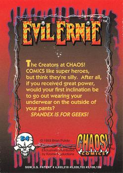 1993 Krome Evil Ernie 1 #54 The creators at Chaos! Comics like super Back