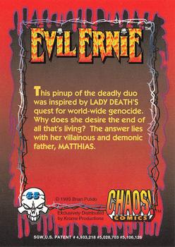 1993 Krome Evil Ernie 1 #55 This pinup of the deadly duo was inspire Back