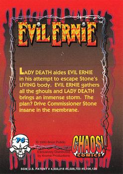 1993 Krome Evil Ernie 1 #76 Lady Death aides Evil Ernie in his attem Back