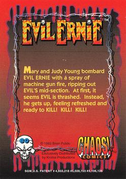 1993 Krome Evil Ernie 1 #80 Mary and Judy Young bombard Evil Ernie w Back