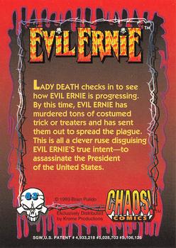 1993 Krome Evil Ernie 1 #83 Lady Death checks in to see how Evil Ern Back