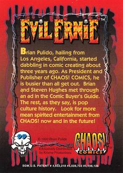 1993 Krome Evil Ernie 1 #99 Brian Pulido, hailing from Los Angeles, Back
