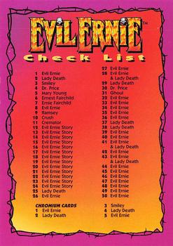 1993 Krome Evil Ernie 1 #100 Evil Ernie Check List Front
