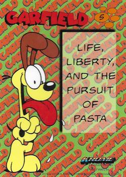 1995 Krome Garfield Chromium #5 Pursuit of pasta Back