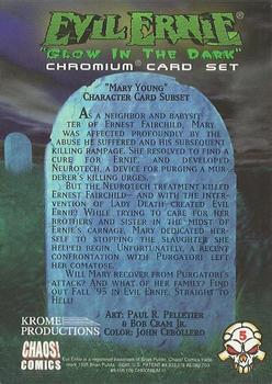 1995 Krome Evil Ernie II: Glow in the Dark Chromium #5 Mary Young Back