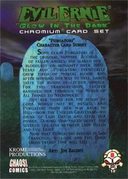 1995 Krome Evil Ernie II: Glow in the Dark Chromium #8 Purgatory Back