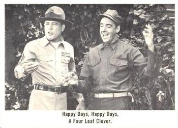1965 Fleer Gomer Pyle #34 Happy days, happy days, a four leaf clover. Front