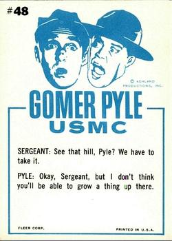 1965 Fleer Gomer Pyle #48 From uncertainty directly to confusion. Back