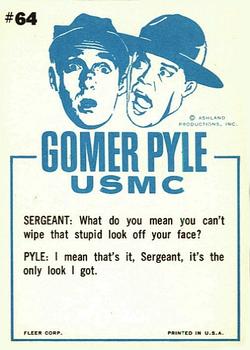 1965 Fleer Gomer Pyle #64 Wipe the stupid look off your face, stupid! Back