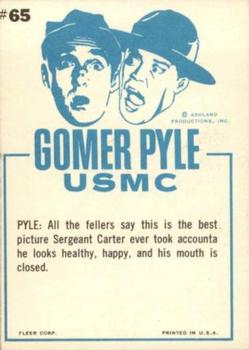 1965 Fleer Gomer Pyle #65 Gomer Pyle and friend. Back