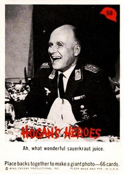 1965 Fleer Hogan's Heroes #58 Ah, what wonderful sauerkraut juice. Front