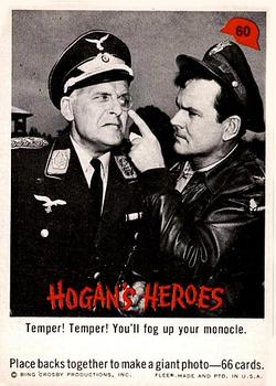 1965 Fleer Hogan's Heroes #60 Temper! Temper! You'll fog up your monocle. Front