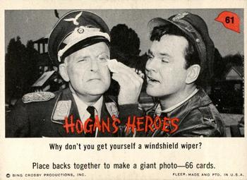 1965 Fleer Hogan's Heroes #61 Why don't you get yourself a windshield wiper? Front
