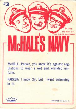 1965 Fleer McHale's Navy #3 Poor Chuck, did Binghamton make you swim back again? Back