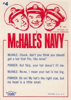 1965 Fleer McHale's Navy #4 Skip, I think my head shrank. Back