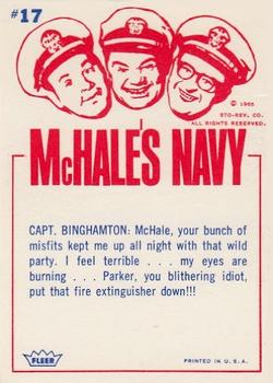 1965 Fleer McHale's Navy #17 This'll put out that fire in your eyes, Sir! Back