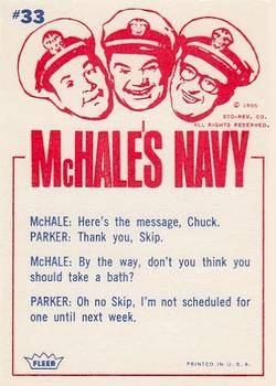 1965 Fleer McHale's Navy #33 After you give this to Binghamton... run! Back