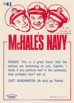 1965 Fleer McHale's Navy #41 I've never seen you look better, Captain. Back