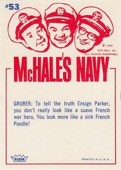 1965 Fleer McHale's Navy #53 Parlez-vous Francais? Back