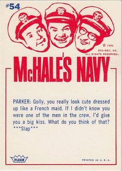 1965 Fleer McHale's Navy #54 Boy, you're the cutest girl I've seen on this island, man! Back