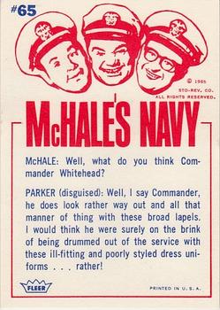 1965 Fleer McHale's Navy #65 I'm not a beatnik... tell him McHale! Back