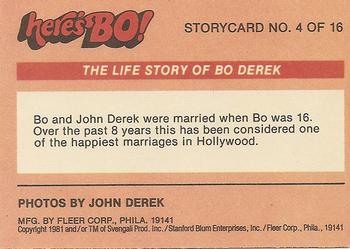 1981 Fleer Here's Bo! #34 John Derek / Bo Derek Back