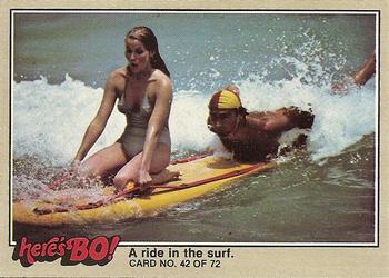 1981 Fleer Here's Bo! #42 A ride in the surf. Front