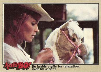 1981 Fleer Here's Bo! #43 Bo braids crafts for relaxation. Front