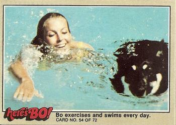 1981 Fleer Here's Bo! #54 Bo exercises and swims every day. Front