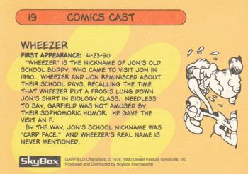 1992 SkyBox Garfield Premier Edition #19 Wheezer Back