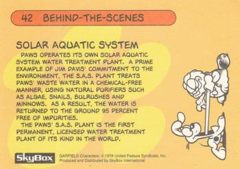 1992 SkyBox Garfield Premier Edition #42 Solar Aquatic System Back