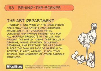 1992 SkyBox Garfield Premier Edition #43 The Art Department Back
