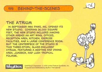 1992 SkyBox Garfield Premier Edition #44 The Atrium Back