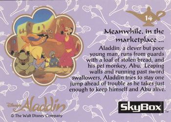 1993 SkyBox Aladdin #14 Meanwhile, in the marketplace ... Back
