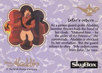 1993 SkyBox Aladdin #24 Jafar's orders ... Back