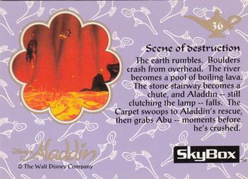 1993 SkyBox Aladdin #36 Scene of destruction Back
