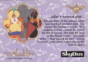 1993 SkyBox Aladdin #49 Jafar's newest plot ... Back