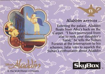 1993 SkyBox Aladdin #53 Aladdin arrives ... Back