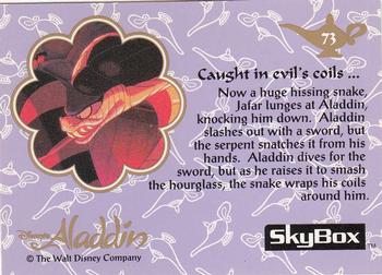 1993 SkyBox Aladdin #73 Caught in evil's coils ... Back