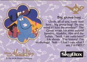 1993 SkyBox Aladdin #80 Big group hug ... Back